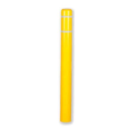 Post Guard Post Guard  Bollard Cover, 4-1/2"Dia. X 64"H, Yellow W/White Tape CL1385G